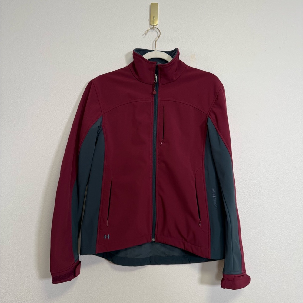 Black Diamond Double Diamond maroon red softshell jacket Women’s Sz M